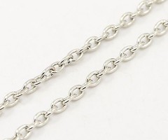 1 meter Jasseronketting Antiek Zilver Nikkelvrij 3mm