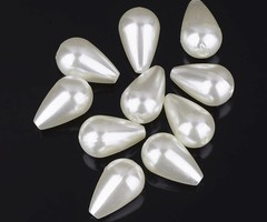 Parel Druppel Kralen 16x10mm, 8 stuks