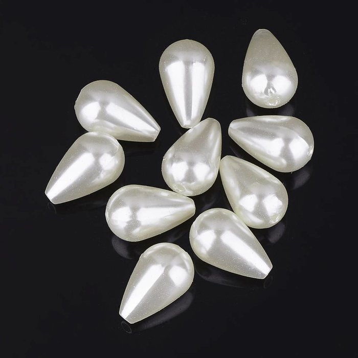 Drop pearl beads 16x10mm, 8 pieces