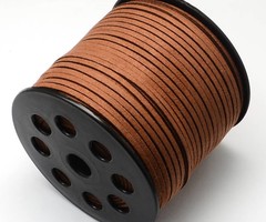 Suede Veter Bruin 3mm, 3 meter