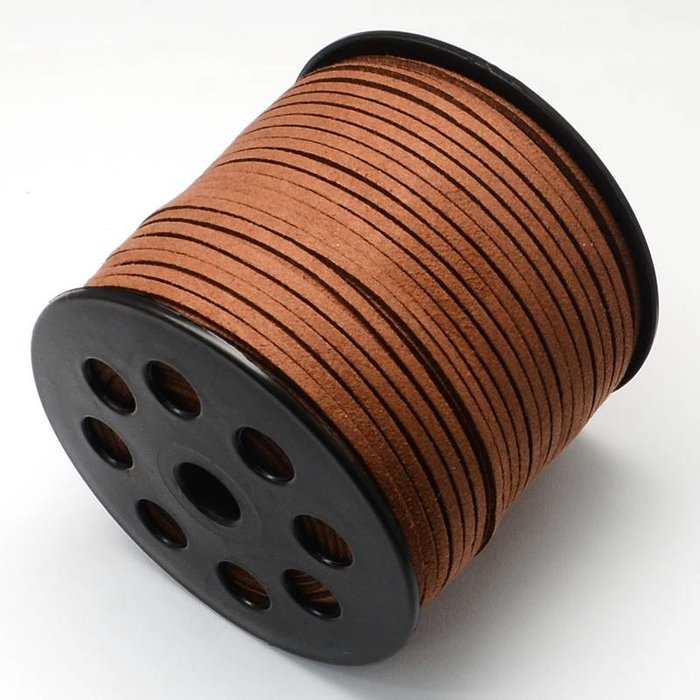 Faux Suede Cord Brown 3mm, 3 meter