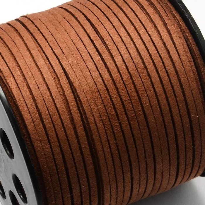 Faux Suede Cord Brown 3mm, 3 meter