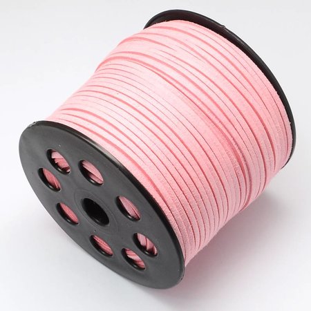 Faux Suede Cord Pink 3mm, 3 meter