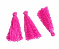 Kwastje Fuchsia Roze 30mm, 5 stuks