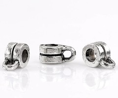 Bailbead Silver 9x6mm for 3mm, 10 pieces