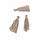 Tassel Beige 25mm, 5 pieces