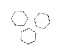 Honeycomb Zilver 11x10mm, 8 stuks