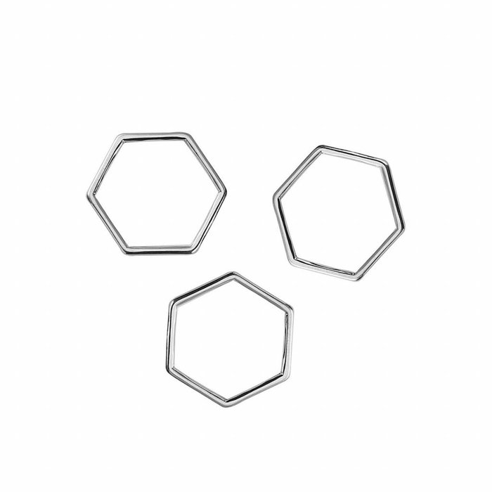Honeycomb Spacer Silver 11x10mm, 8 pieces