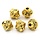 Bicone Spacer Beads Gold 7x6mm, 15 pieces