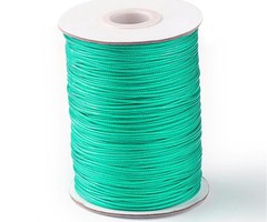 Waxkoord Zeegroen 1mm, 3 meter