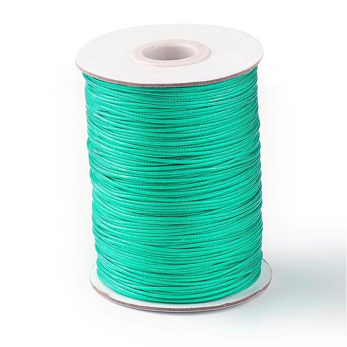 Waxed Cord Sea Green 1mm, 3 meter