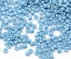 7 gram Rocailles Blauw Shine 2mm