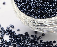 7 grams Rocailles Black 2mm