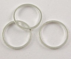 Karma Bedel Rond Zilver 8mm, 20 stuks