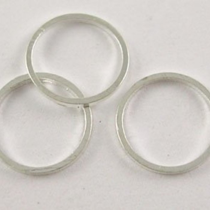 Karma Bedel Rond Zilver 8mm, 20 stuks