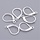 Hoop Earring Silver 10x15mm Nickel Free, 10 pieces