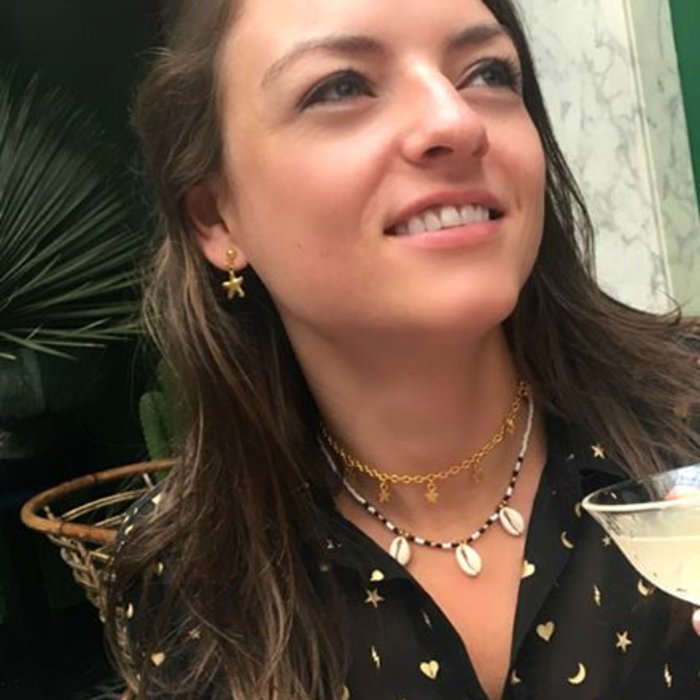 Kauri Shell Choker Necklace From Rocailles - White With Black And Gold inspi59706