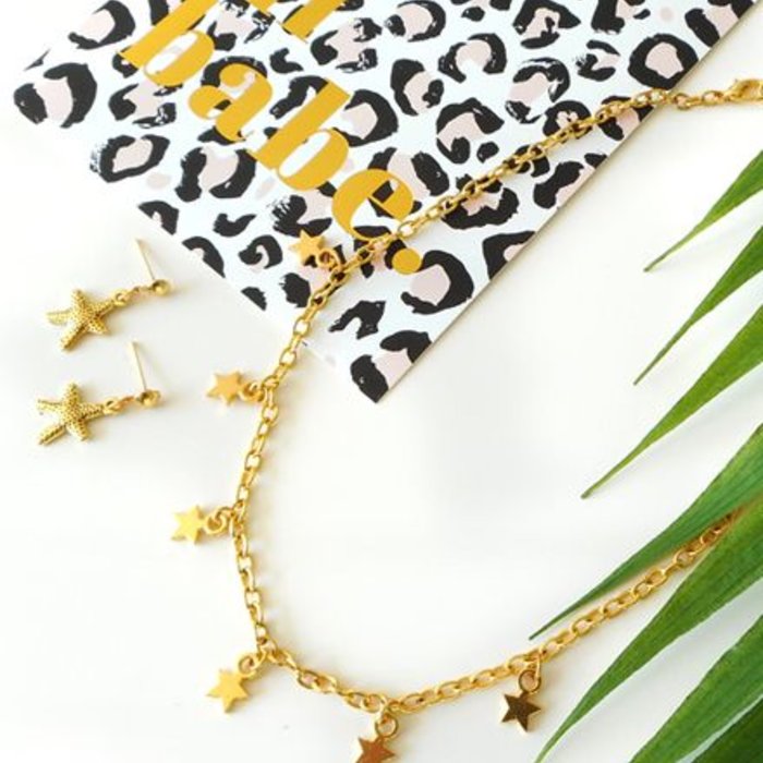 Kauri Shell Choker Necklace From Rocailles - White With Black And Gold inspi59706