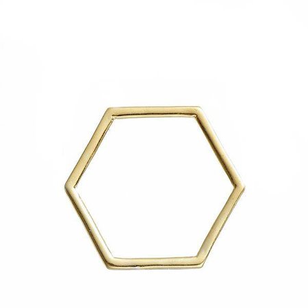 Honeycomb Connector Gold 17x15mm, 8 pieces