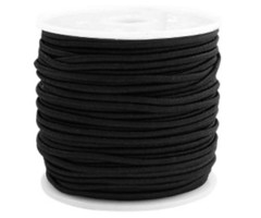 Elastiek 1.5mm Zwart, 1 meter