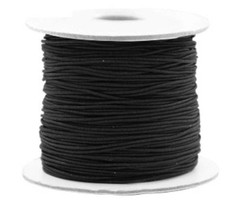 Black Elastic Cord 1.2mm, 3 meters