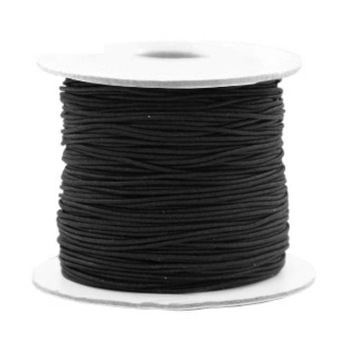 Black Elastic Cord 1.2mm, 3 meters 