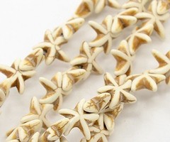 5 stuks Zeester Kraal Beige 15mm