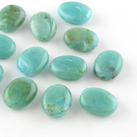 Gemstone Look Beads Turquoise 19x15mm, 8 pieces