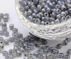 Seed beads 4mm Grey, 20 grams