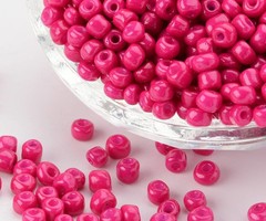 Seedbeads Dark Fuchsia 4mm, 20 gram
