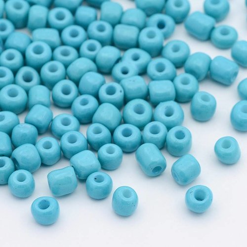 Seed Beads Aqua 4mm, 20 gram 