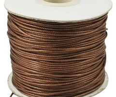 3 meter Waxkoord Bruin 1mm