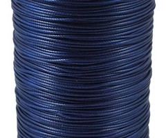Waxed Cord Navy Blue 1mm, 3 meter