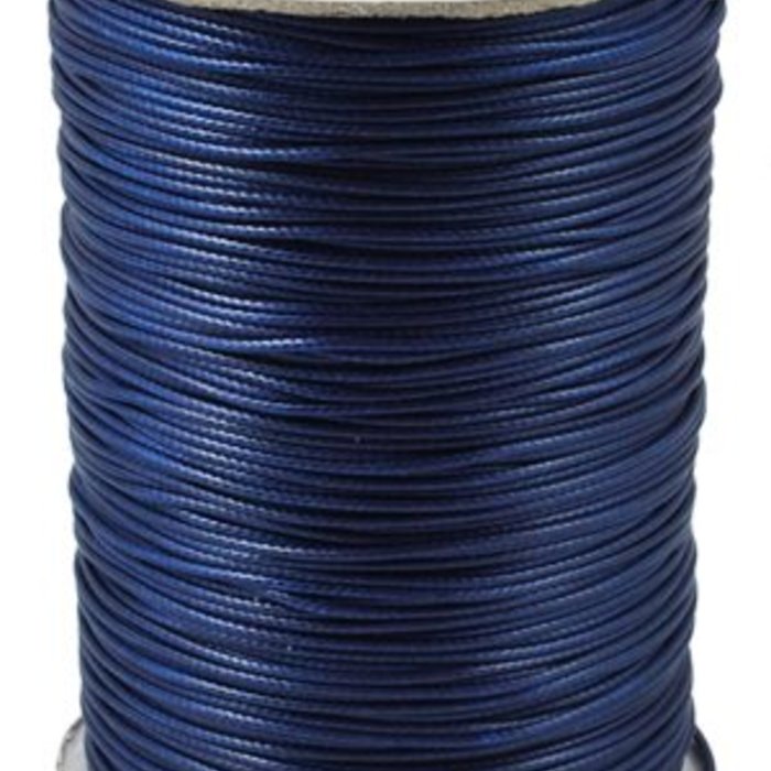 Waxed Cord Navy Blue 1mm, 3 meter