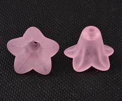 10 Stuks Bloem Kraal Licht Roze 14x10mm