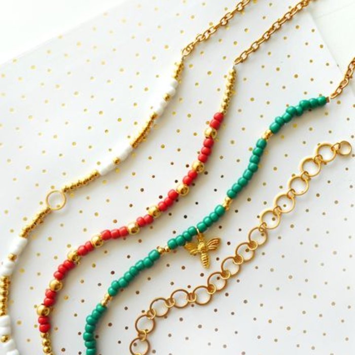 10075* Seed Beads 4mm Red, 20 gram
