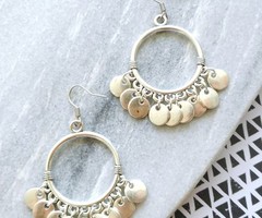 Silver Coin Earrings - Great For Parties!