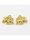 Elephant Charm Gold 12x14mm Nickelfree, 5 pieces
