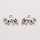 Leopard Charm Silver 11x18mm, 6 pieces