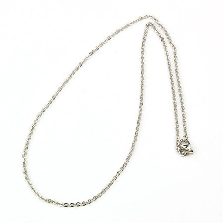 Stainless Steel Necklace 2mm Silver 38cm