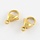4 stuks Stainless Steel Lobster Clasp Gold Plated 12mm - A02*