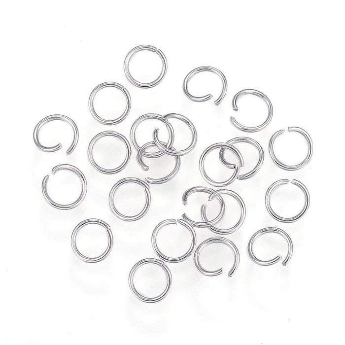 Stainless Steel Jumprings Silver 4mm, 60 pieces