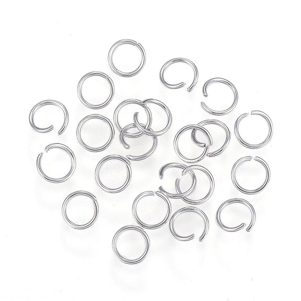 Stainless Steel Jumprings Silver 4mm, 60 pieces