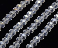 Facetkralen Crystal Shine 6x4mm, 85 stuks