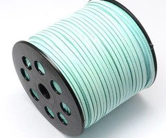 Suede Cord Mint Green 3mm, 3 meter