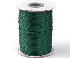 Waxkoord Donker Groen 1mm, 3 meter