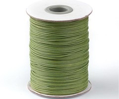 Waxkoord Olijf Groen 1mm, 3 meter