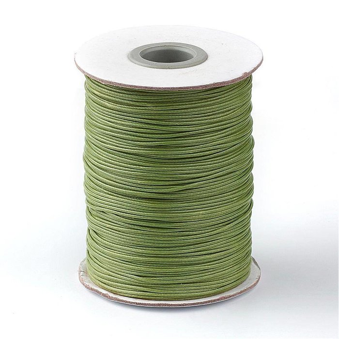 Waxed Cord Olive Green 1mm, 3 meter