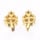 Clover Charm Gold 10x6mm, 10 pieces