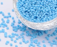 Seed Beads Light Blue 2mm, 7 gram